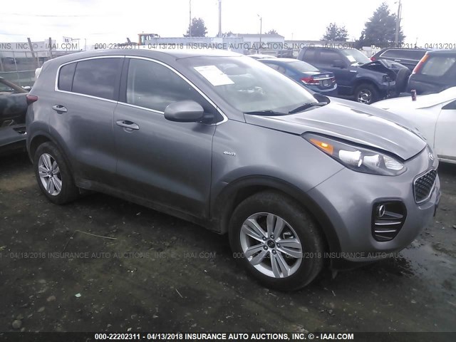 KNDPMCAC9H7219264 - 2017 KIA SPORTAGE LX GRAY photo 1