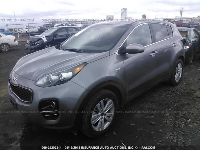 KNDPMCAC9H7219264 - 2017 KIA SPORTAGE LX GRAY photo 2