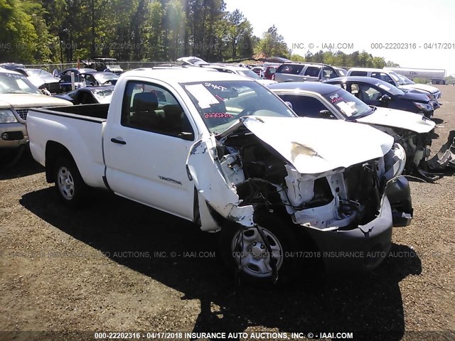 5TENX22N77Z359944 - 2007 TOYOTA TACOMA WHITE photo 1