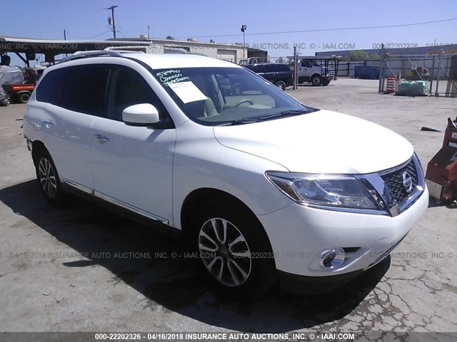 5N1AR2MN5DC658313 - 2013 NISSAN PATHFINDER S/SV/SL/PLATINUM 白色 照片 1