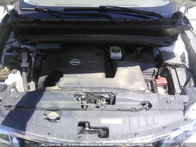 5N1AR2MN5DC658313 - 2013 NISSAN PATHFINDER S/SV/SL/PLATINUM 白色 照片 10