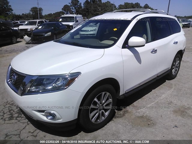 5N1AR2MN5DC658313 - 2013 NISSAN PATHFINDER S/SV/SL/PLATINUM 白色 照片 2