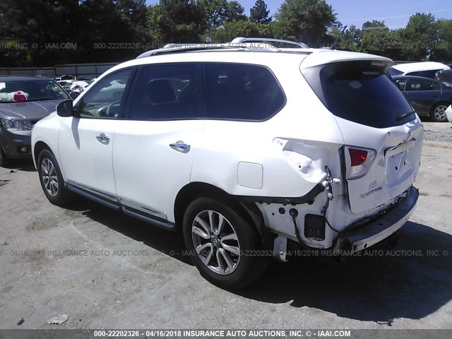 5N1AR2MN5DC658313 - 2013 NISSAN PATHFINDER S/SV/SL/PLATINUM 白色 照片 3