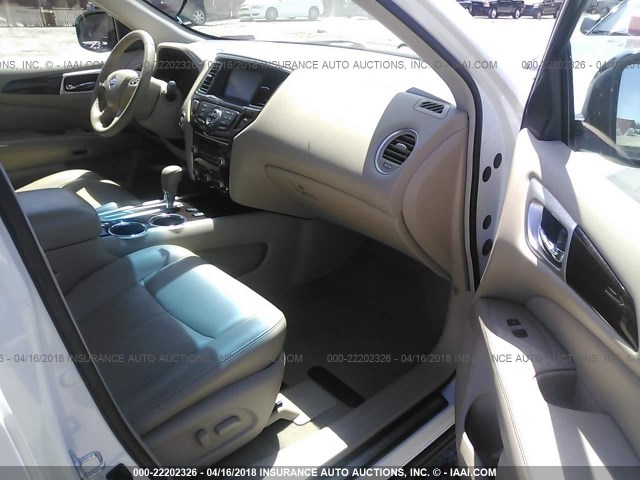 5N1AR2MN5DC658313 - 2013 NISSAN PATHFINDER S/SV/SL/PLATINUM 白色 照片 5