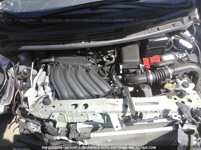 3N1CE2CP7FL439472 - 2015 NISSAN VERSA NOTE S/S PLUS/SV/SL/SR GRAY photo 10