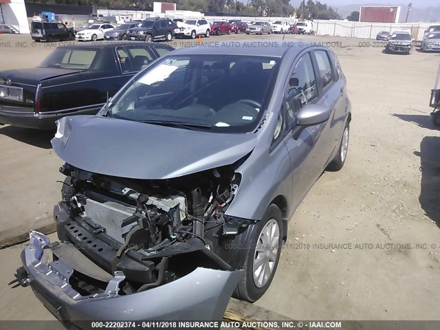 3N1CE2CP7FL439472 - 2015 NISSAN VERSA NOTE S/S PLUS/SV/SL/SR GRAY photo 2