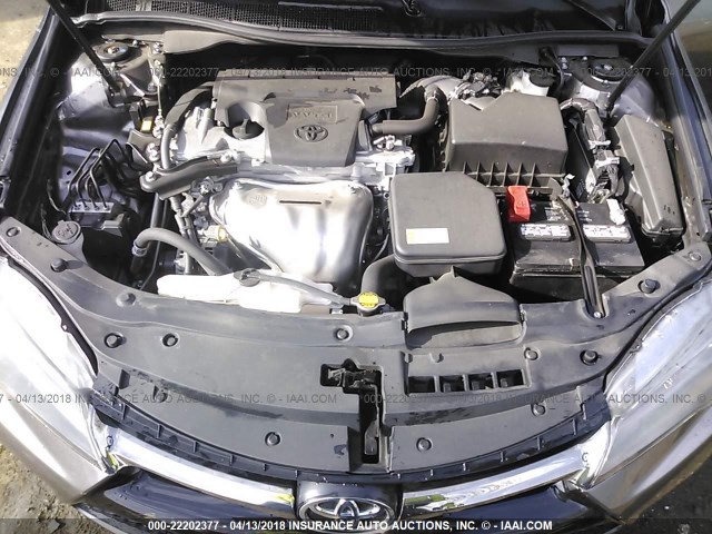 4T1BF1FK4GU120078 - 2016 TOYOTA CAMRY LE/XLE/SE/XSE GRAY photo 10