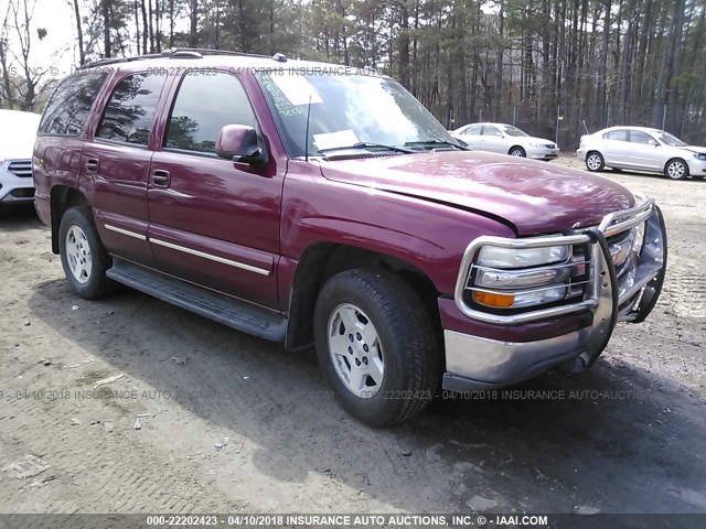 1GNEK13T44R153243 - 2004 CHEVROLET TAHOE K1500 RED photo 1