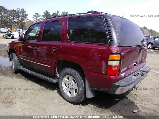 1GNEK13T44R153243 - 2004 CHEVROLET TAHOE K1500 RED photo 3