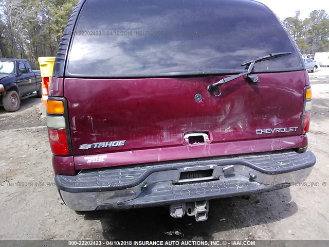 1GNEK13T44R153243 - 2004 CHEVROLET TAHOE K1500 RED photo 6