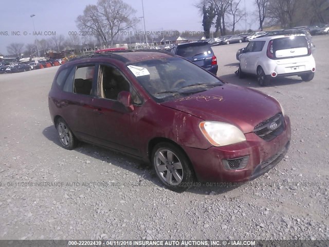 KNAFG526587190740 - 2008 KIA RONDO LX/EX MAROON photo 1