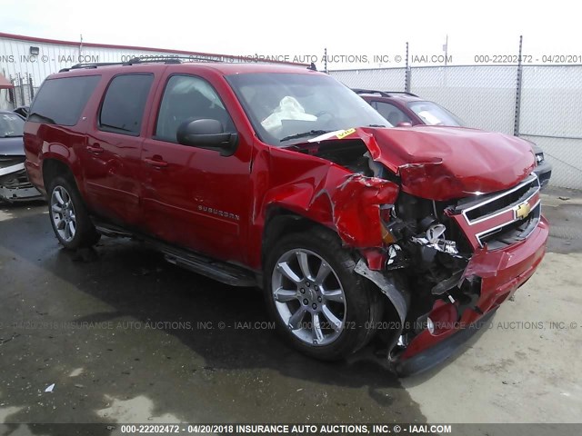 1GNSKJE74DR201360 - 2013 CHEVROLET SUBURBAN K1500 LT RED photo 1