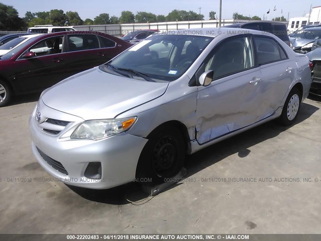 2T1BU4EE7BC692453 - 2011 TOYOTA COROLLA S/LE SILVER photo 2