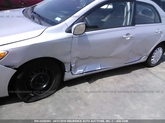 2T1BU4EE7BC692453 - 2011 TOYOTA COROLLA S/LE SILVER photo 6