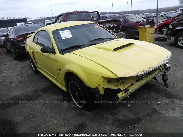 1FAFP42X52F230629 - 2002 FORD MUSTANG GT YELLOW photo 1