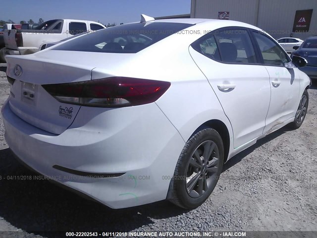 5NPD84LF3JH273701 - 2018 HYUNDAI ELANTRA SEL/VALUE/LIMITED WHITE photo 4