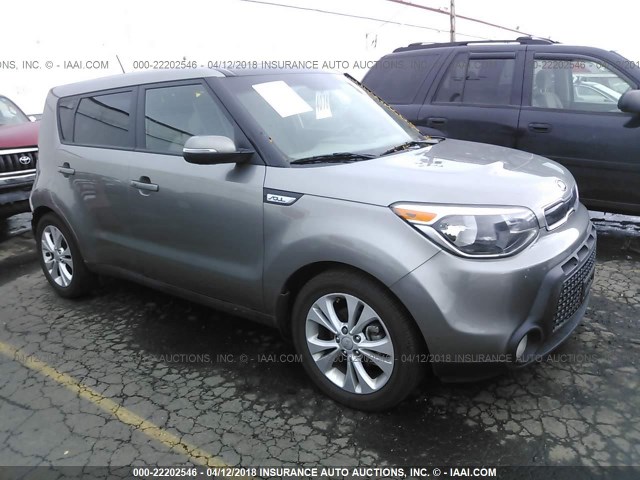 KNDJP3A52E7038596 - 2014 KIA SOUL + GRAY photo 1