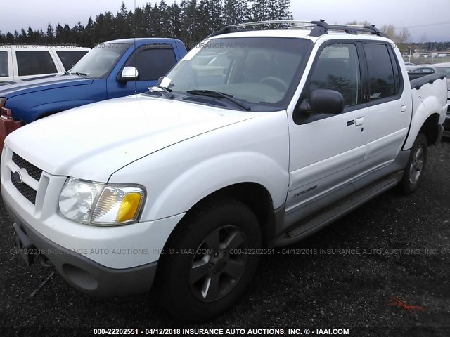 1FMZU77E11UA78167 - 2001 FORD EXPLORER SPORT TRAC  WHITE photo 2