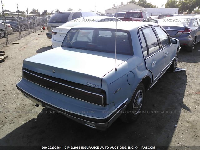 1G4NM69L7GM144346 - 1986 BUICK SOMERSET SKYLARK LIMITED Light Blue photo 4