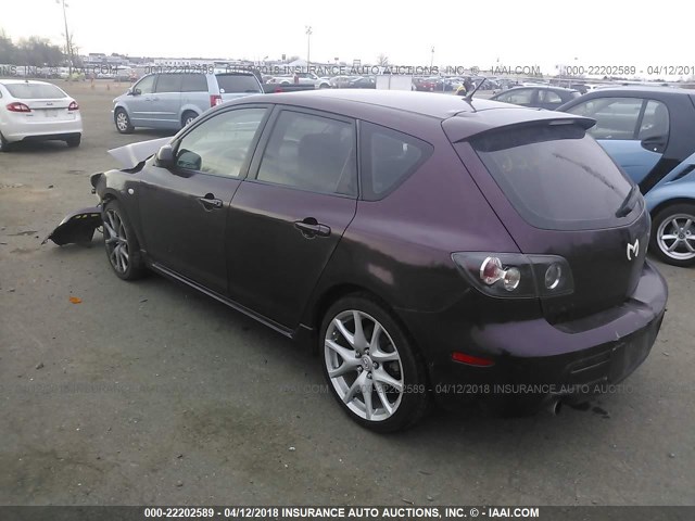 JM1BK343771669587 - 2007 MAZDA 3 HATCHBACK PURPLE photo 3