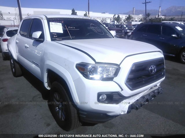 3TMCZ5AN1GM042923 - 2016 TOYOTA TACOMA DBL CAB/SR/SR5/TRD SPT/OR WHITE photo 1