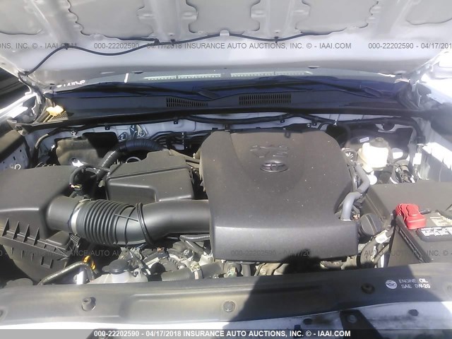 3TMCZ5AN1GM042923 - 2016 TOYOTA TACOMA DBL CAB/SR/SR5/TRD SPT/OR WHITE photo 10