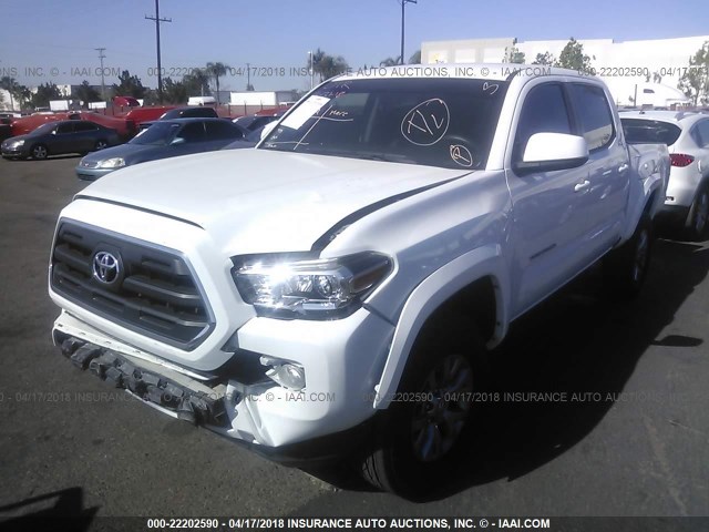 3TMCZ5AN1GM042923 - 2016 TOYOTA TACOMA DBL CAB/SR/SR5/TRD SPT/OR WHITE photo 2