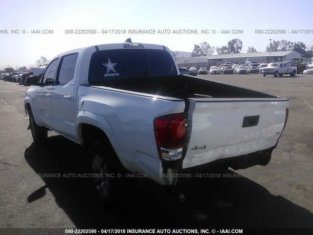 3TMCZ5AN1GM042923 - 2016 TOYOTA TACOMA DBL CAB/SR/SR5/TRD SPT/OR WHITE photo 3