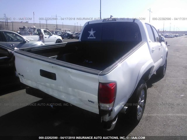 3TMCZ5AN1GM042923 - 2016 TOYOTA TACOMA DBL CAB/SR/SR5/TRD SPT/OR WHITE photo 4