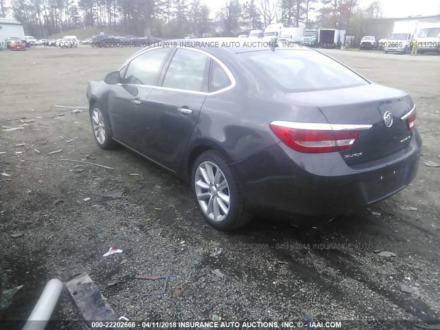 1G4PP5SK0E4110919 - 2014 BUICK VERANO GRAY photo 3