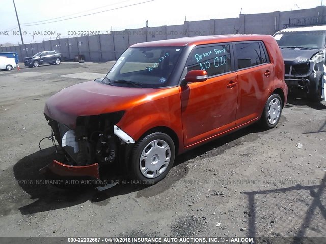 JTLZE4FE1CJ007688 - 2012 TOYOTA SCION XB ORANGE photo 2