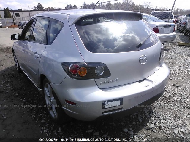 JM1BK144361450492 - 2006 MAZDA 3 HATCHBACK SILVER photo 3