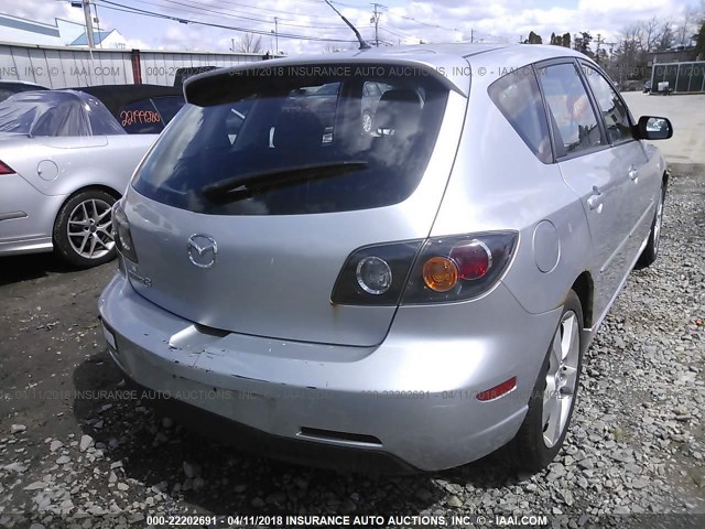 JM1BK144361450492 - 2006 MAZDA 3 HATCHBACK SILVER photo 4