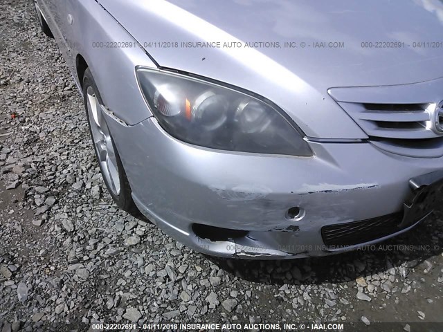 JM1BK144361450492 - 2006 MAZDA 3 HATCHBACK SILVER photo 6