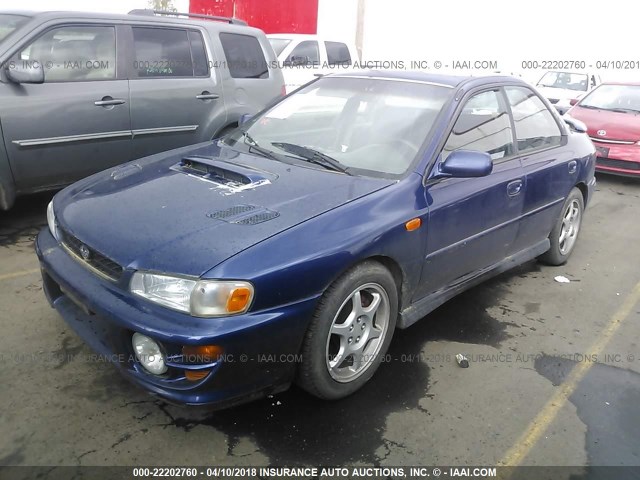 JF1GC6751YH504876 - 2000 SUBARU IMPREZA RS BLUE photo 2