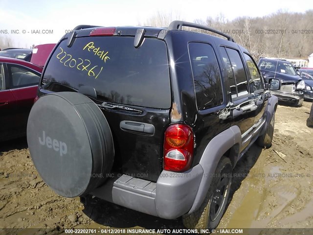 1J4GL48K13W516933 - 2003 JEEP LIBERTY SPORT/FREEDOM BLACK photo 4