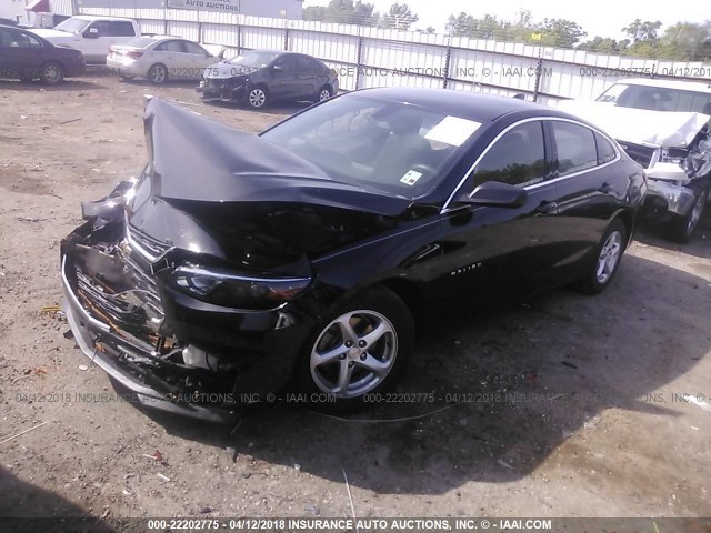 1G1ZB5ST2GF299951 - 2016 CHEVROLET MALIBU LS შავი ფოტო 2