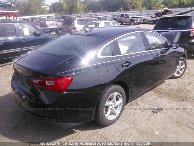1G1ZB5ST2GF299951 - 2016 CHEVROLET MALIBU LS შავი ფოტო 4