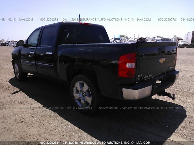 3GCRCSE04AG299525 - 2010 CHEVROLET SILVERADO C1500 LT BLACK photo 3