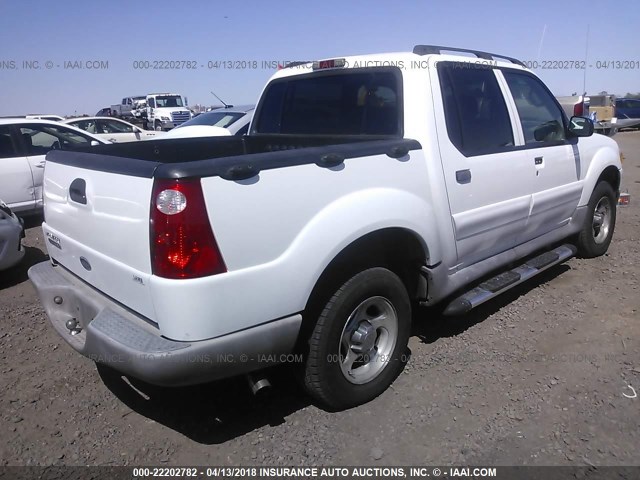 1FMZU67E93UB81110 - 2003 FORD EXPLORER SPORT TR  WHITE photo 4