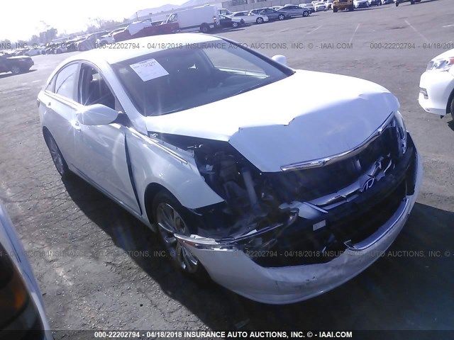 5NPEC4AB7CH390204 - 2012 HYUNDAI SONATA SE/LIMITED WHITE photo 1