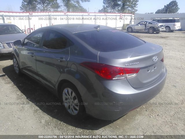 5NPDH4AE0CH073890 - 2012 HYUNDAI ELANTRA GLS/LIMITED GRAY photo 3