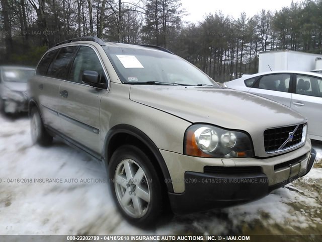 YV1CZ59H341097195 - 2004 VOLVO XC90 GOLD photo 1