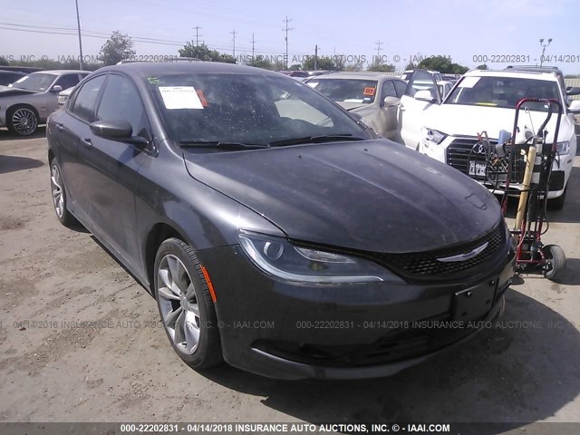 1C3CCCBB5FN720222 - 2015 CHRYSLER 200 S GRAY photo 1