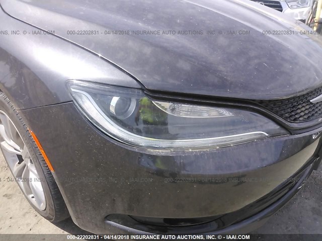 1C3CCCBB5FN720222 - 2015 CHRYSLER 200 S GRAY photo 6