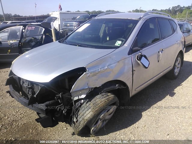 JN8AS5MT6BW168780 - 2011 NISSAN ROGUE S/SV/KROM SILVER photo 2