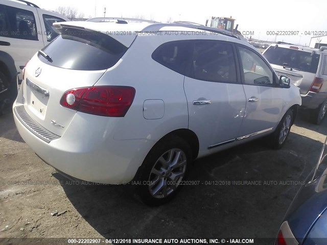 JN8AS5MV5BW272484 - 2011 NISSAN ROGUE S/SV/KROM WHITE photo 4