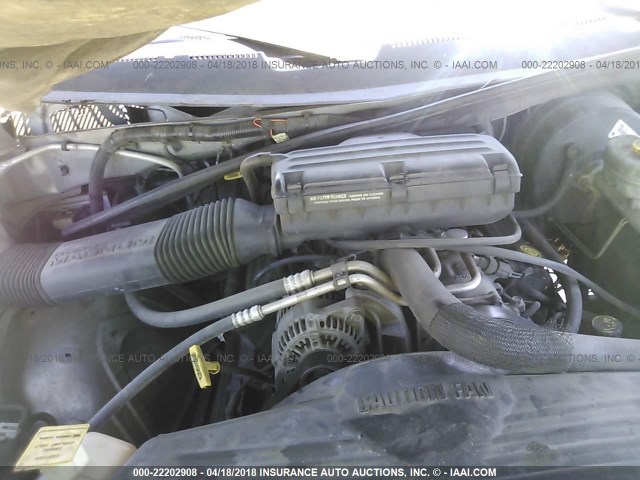 1B7HC13Y61J266913 - 2001 DODGE RAM 1500 SILVER photo 10