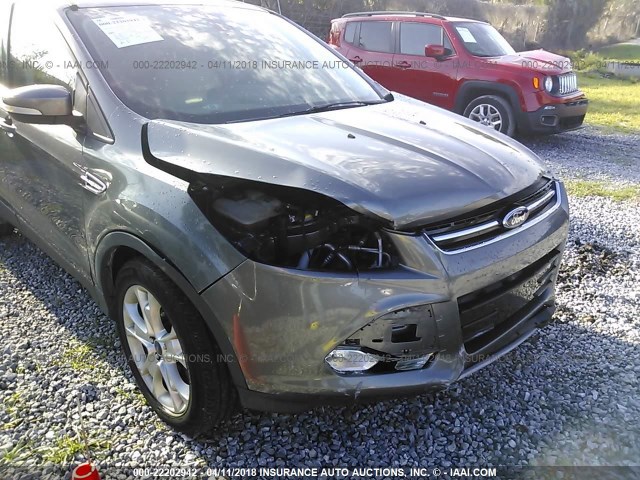 1FMCU0HX0DUD07794 - 2013 FORD ESCAPE SEL GRAY photo 6