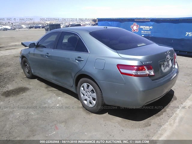 4T4BF3EK6BR107683 - 2011 TOYOTA CAMRY SE/LE/XLE 蓝色 照片 3